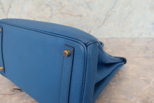 画像をギャラリービューアに読み込む, HERMES/エルメス オータクロア32 トリヨンクレマンス ブルー ○Z刻印 ハンドバッグ 700100186