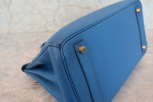 画像をギャラリービューアに読み込む, HERMES/エルメス オータクロア32 トリヨンクレマンス ブルー ○Z刻印 ハンドバッグ 700100186