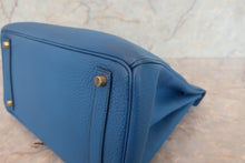 画像をギャラリービューアに読み込む, HERMES/エルメス オータクロア32 トリヨンクレマンス ブルー ○Z刻印 ハンドバッグ 700100186
