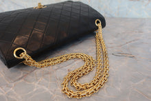 將圖片載入圖庫檢視器 CHANEL/シャネル マトラッセWフラップチェーンショルダーバッグ ラムスキン ブラック/ゴールド金具 ショルダーバッグ 800080137