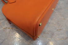 画像をギャラリービューアに読み込む, HERMES/エルメス ボリード27 ヴォーガリバー オレンジ 〇X刻印 ショルダーバッグ 800030091