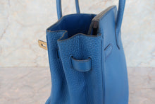 画像をギャラリービューアに読み込む, HERMES/エルメス オータクロア32 トリヨンクレマンス ブルー ○Z刻印 ハンドバッグ 700100186