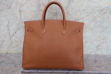 画像をギャラリービューアに読み込む, HERMES/エルメス バーキン40 クシュベル ゴールド □B刻印 ハンドバッグ 700110030
