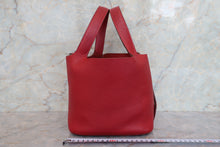 Load image into Gallery viewer, HERMES PICOTIN PM Clemence leather Rouge garance Hand bag 700090191