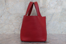 Load image into Gallery viewer, HERMES PICOTIN PM Clemence leather Rouge garance Hand bag 700090191