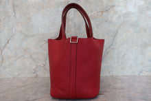 Load image into Gallery viewer, HERMES PICOTIN PM Clemence leather Rouge garance Hand bag 700090191