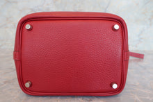 Load image into Gallery viewer, HERMES PICOTIN PM Clemence leather Rouge garance Hand bag 700090191