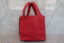 Load image into Gallery viewer, HERMES PICOTIN LOCK PM Clemence leather Rouge casaque A Engraving  Hand bag 700050026