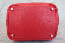 Load image into Gallery viewer, HERMES PICOTIN LOCK PM Clemence leather Rouge casaque A Engraving  Hand bag 700050026
