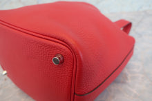 Load image into Gallery viewer, HERMES PICOTIN LOCK PM Clemence leather Rouge casaque A Engraving  Hand bag 700050026