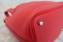Load image into Gallery viewer, HERMES PICOTIN LOCK PM Clemence leather Rouge casaque A Engraving  Hand bag 700050026