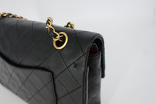 Load image into Gallery viewer, CHANEL Matelasse Double Flap Double Chain shoulder bag Lambskin Black/Gold hardware Shoulder bag 8000900242