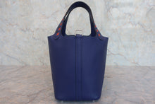将图片加载到图库查看器,HERMES PICOTIN LOCK PM Tressage Epsom leather Blue encre/Brique/Black Y刻印 Hand bag 800070079