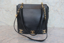 画像をギャラリービューアに読み込む, CHANEL/シャネル トリプルココマークチェーンショルダーバッグ キャビアスキン ブラック/ゴールド金具 ショルダーバッグ 800030012