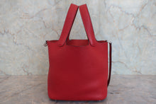 将图片加载到图库查看器,HERMES PICOTIN LOCK PM Clemence leather Rouge casaque T刻印 Hand bag 800070094