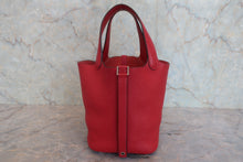 将图片加载到图库查看器,HERMES PICOTIN LOCK PM Clemence leather Rouge casaque T刻印 Hand bag 800070094