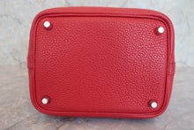 将图片加载到图库查看器,HERMES PICOTIN LOCK PM Clemence leather Rouge casaque T刻印 Hand bag 800070094