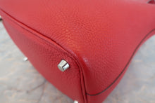 将图片加载到图库查看器,HERMES PICOTIN LOCK PM Clemence leather Rouge casaque T刻印 Hand bag 800070094