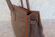 將圖片載入圖庫檢視器 HERMES/エルメス バーキン30 パーソナルオーダー トリヨンクレマンス エトゥープ/オレンジ □O刻印 ハンドバッグ 700050248