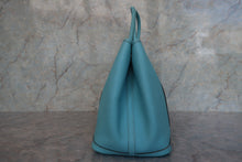 将图片加载到图库查看器,HERMES GARDEN PARTY PM Country leather Blue atoll T刻印 Tote bag 800010083