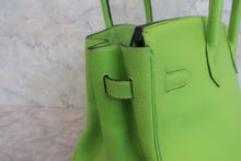 画像をギャラリービューアに読み込む, HERMES/エルメス バーキン35 トリヨンクレマンス アップルグリーン □G刻印 ハンドバッグ 800060001