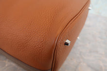 将图片加载到图库查看器,HERMES PICOTIN LOCK CASAQUE MM Clemence leather Etoupe gray/Gold □P刻印 Hand bag 800070093
