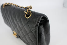 將圖片載入圖庫檢視器 CHANEL/シャネル マトラッセWフラップWチェーンショルダーバッグ キャビアスキン ブラック/ゴールド金具 ショルダーバッグ 800100109