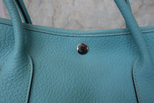 将图片加载到图库查看器,HERMES GARDEN PARTY PM Country leather Blue atoll T刻印 Tote bag 800010083