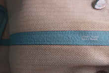 将图片加载到图库查看器,HERMES GARDEN PARTY PM Country leather Blue atoll T刻印 Tote bag 800010083