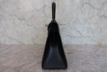 画像をギャラリービューアに読み込む, HERMES/エルメス ケリー28 ボックスカーフ ブラック 〇X刻印 ショルダーバッグ 800030015