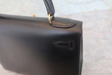画像をギャラリービューアに読み込む, HERMES/エルメス ケリー28 ボックスカーフ ブラック 〇X刻印 ショルダーバッグ 800030015