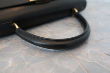 画像をギャラリービューアに読み込む, HERMES/エルメス ケリー28 ボックスカーフ ブラック 〇X刻印 ショルダーバッグ 800030015