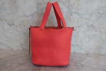 画像をギャラリービューアに読み込む, HERMES/エルメス ピコタンロックMM トリヨンクレマンス ルージュピヴォワンヌ □R刻印 ハンドバッグ 800030008