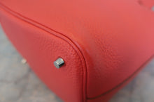 将图片加载到图库查看器,HERMES PICOTIN LOCK MM Clemence leather Rouge pivoine □R刻印 Hand bag 800030008