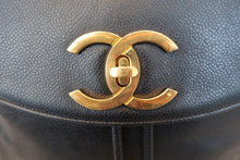 画像をギャラリービューアに読み込む, CHANEL/シャネル ココマークチェーンリュック キャビアスキン ブラック/ゴールド金具 リュック 700110033