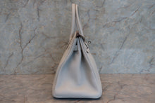 Load image into Gallery viewer, HERMES BIRKIN 30 Clemence leather Pearl gray □Q Engraving Hand bag 700080192