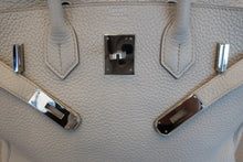 Load image into Gallery viewer, HERMES BIRKIN 30 Clemence leather Pearl gray □Q Engraving Hand bag 700080192