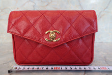 画像をギャラリービューアに読み込む, CHANEL/シャネル マトラッセウエストバッグ キャビアスキン レッド/ゴールド金具 ウエストバッグ 700110021