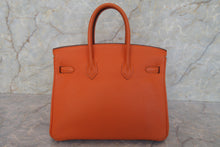 画像をギャラリービューアに読み込む, HERMES/エルメス バーキン25 トゴ オレンジ □K刻印 ハンドバッグ 700020151