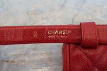 画像をギャラリービューアに読み込む, CHANEL/シャネル マトラッセウエストバッグ キャビアスキン レッド/ゴールド金具 ウエストバッグ 700110021
