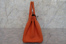 Load image into Gallery viewer, HERMES BIRKIN 25 Togo leather Orange □K Engraving Hand bag 700020151