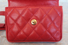 画像をギャラリービューアに読み込む, CHANEL/シャネル マトラッセウエストバッグ キャビアスキン レッド/ゴールド金具 ウエストバッグ 700110021