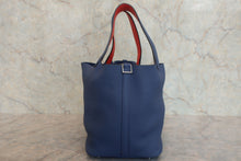 画像をギャラリービューアに読み込む, HERMES/エルメス ピコタンロックエクラMM トリヨンクレマンス/ヴォースイフト ブルーブライトン/カプシーヌ C刻印 ハンドバッグ 800010172