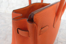 Load image into Gallery viewer, HERMES BIRKIN 25 Togo leather Orange □K Engraving Hand bag 700020151