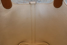 将图片加载到图库查看器,HERMES PICOTIN PM Bi-color Clemence leather/Chevre myzore goatskim White/Brown □I刻印 Hand bag 800050132