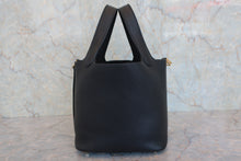 将图片加载到图库查看器,HERMES PICOTIN LOCK PM Clemence leather Black Y刻印 Hand bag 800060029