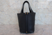 将图片加载到图库查看器,HERMES PICOTIN LOCK PM Clemence leather Black Y刻印 Hand bag 800060029