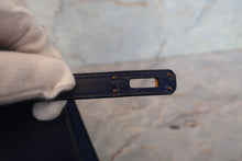 Load image into Gallery viewer, HERMES Mini KELLY 20 Box carf leather Blue 〇X Engraving Shoulder bag 700120069