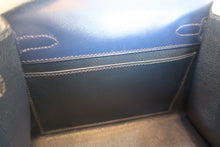 Load image into Gallery viewer, HERMES Mini KELLY 20 Box carf leather Blue 〇X Engraving Shoulder bag 700120069