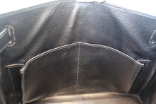 将图片加载到图库查看器,HERMES KELLY 28 Box carf leather Black Hand bag 800030036